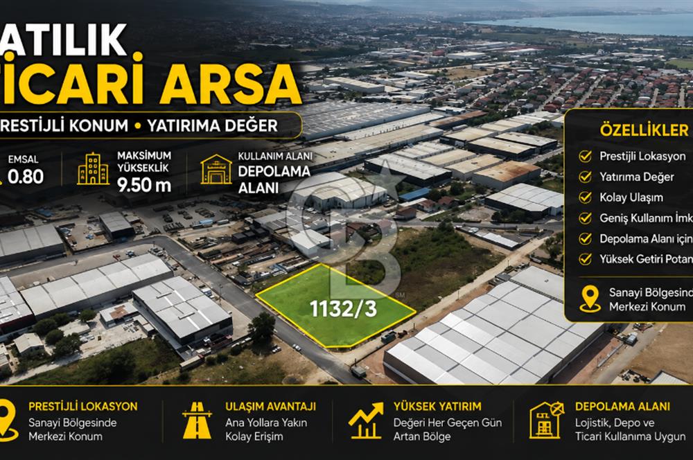 BAŞİSKELE KULLAR'DA SATILIK 2.062 M² DEPOLAMA ALANI | 0.80 EMSAL