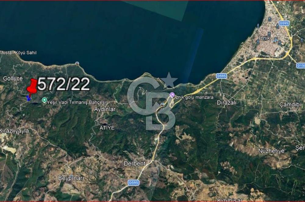 BURSA İZNİK GÖLLÜCE ANA YOLA CEPHELİ GÖL MANZARALI SATILIK ARSA