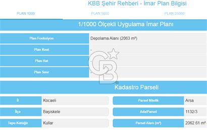 BAŞİSKELE KULLAR'DA SATILIK 2.062 M² DEPOLAMA ALANI | 0.80 EMSAL