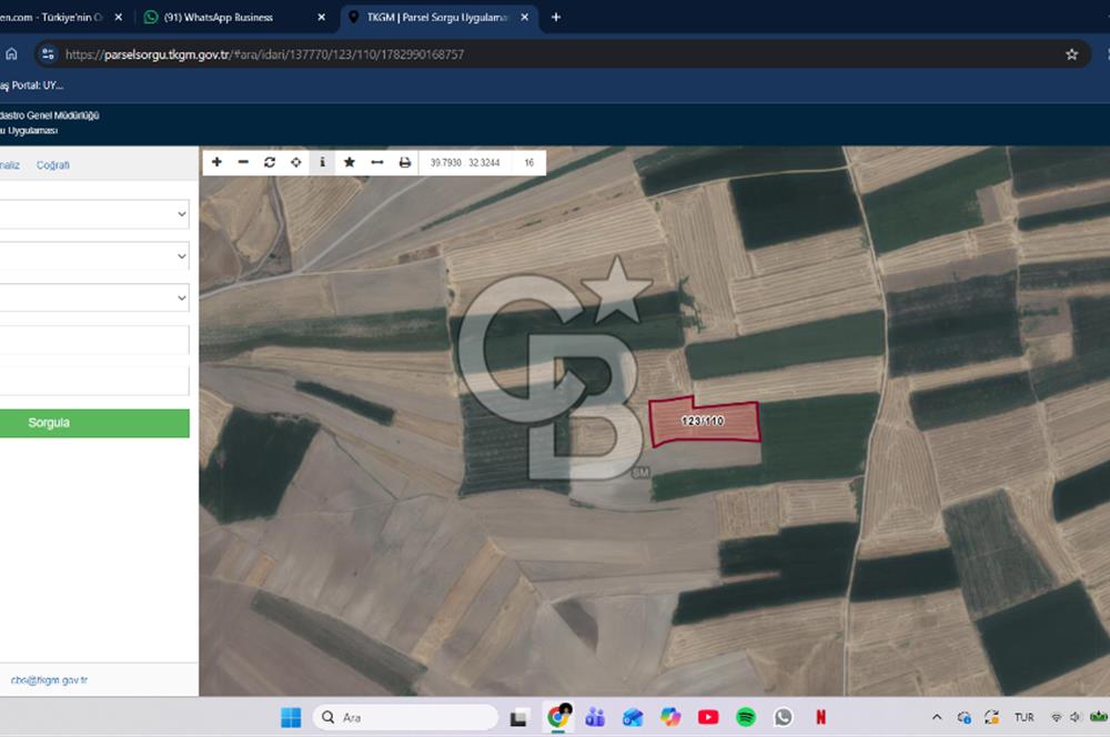 Temelli Bacı'da SATILIK hisseli 3096m2 TARLA
