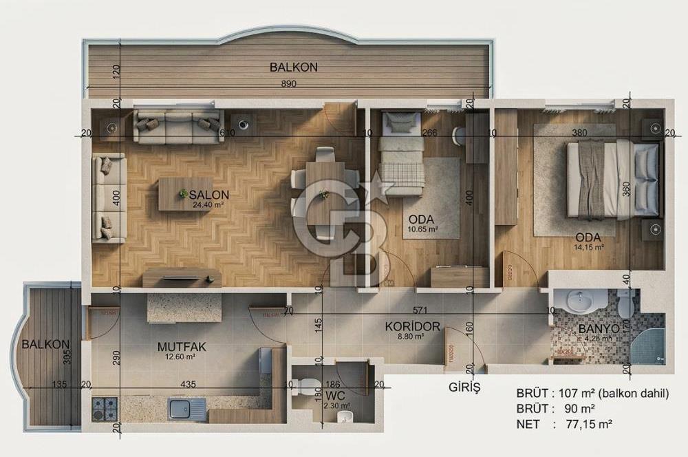 KATILIM FİRMALARINA UYGUN ADNAN MENDERES'DE 2+1 SATILIK DAİRE