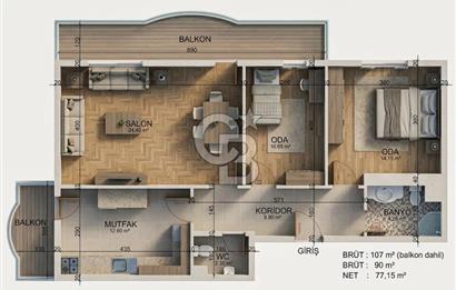 KATILIM FİRMALARINA UYGUN ADNAN MENDERES'DE 2+1 SATILIK DAİRE
