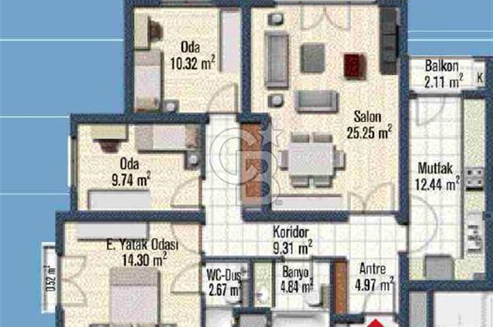 İzmir Mavişehir Soyak B Etap Kiralık 3+1 134 m² Daire