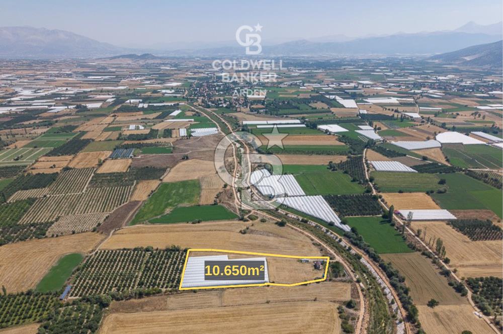 ANTALYA ELMALI ÇAYBAŞI’NDA CB ARDEN DEN SATILIK TARLA 10.650 m² tarla– 5.300 m² ‘si KURULU SERA + EV
