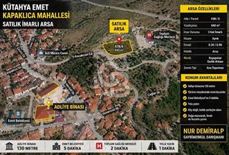 KÜTAHYA EMET’TE 3 KAT İMARLI ARSA - 1 - 370704