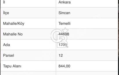 Temelli Yenihisar'da 844 m² Satılık Müstakil Villa Arsası