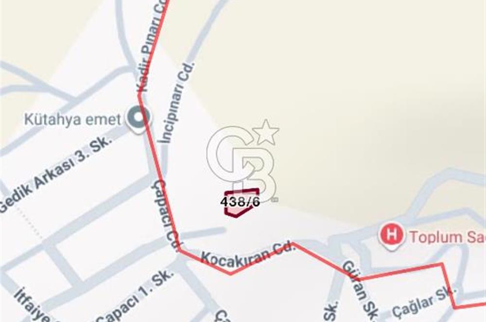 KÜTAHYA EMET’TE 3 KAT İMARLI ARSA