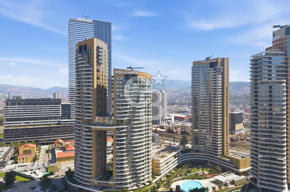 FOLKART VEGA'DA FULL DENİZ MANZARALI BALKONLU 1+1 KİRALIK DAİRE