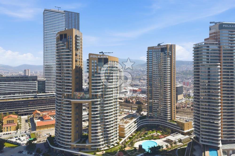 FOLKART VEGA'DA FULL DENİZ MANZARALI BALKONLU 1+1 KİRALIK DAİRE
