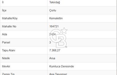 ÇORLU KEMALETTİN MH.DE İMARLI 79.50M2 SATILIK HİSSE