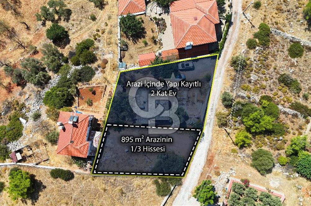 DATÇA YAKADA DENİZ GÖREN, 895 M² PARSELDE 1/3 HİSSE FIRSATI