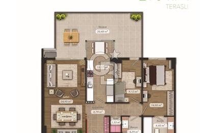 İzmir Park Yaşam Ataşehir Bahçe Teraslı Kiralık 2+1 160 M² Daire