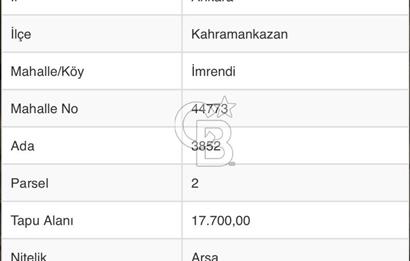 KAHRAMANKAZAN İMRENDİ’DE SATILIK 114 m² TAPULU ARSA HİSSESİ