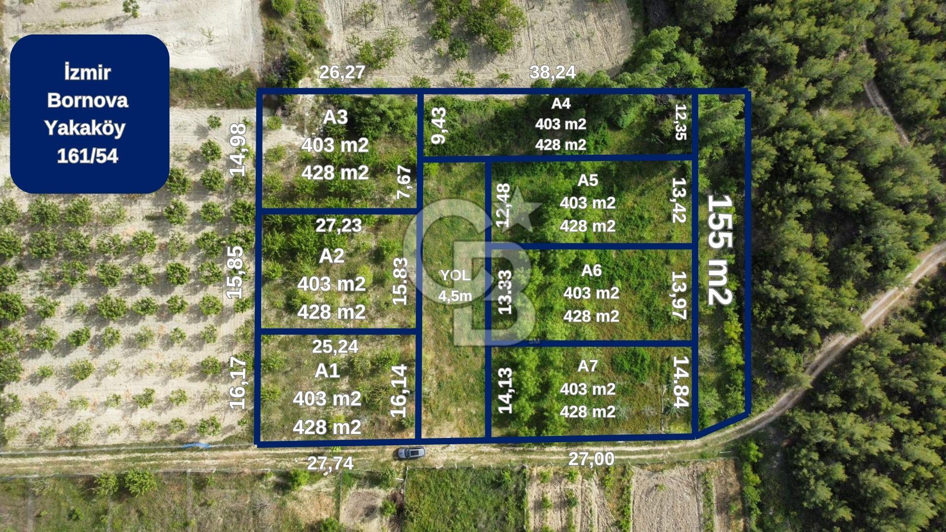İzmir Bornova Yakaköy'de Doğayla İç İçe Satılık 428m2 Bağ