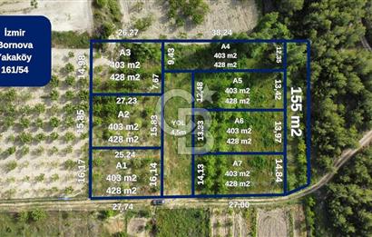 İzmir Bornova Yakaköy'de Doğayla İç İçe Satılık 428m2 Bağ