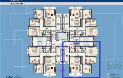 Mavişehir Soyak A Deniz Havuz Peyzaj Satılık 3+1 134 m² Daire