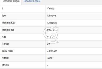 YALOVA ALTINOVA AKTOPRAK 7804m2 MÜSTAKİL TAPULU TARLA FIRSATI - 3 - 371253