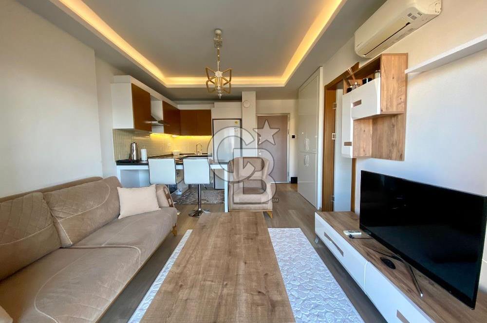 Narova 2. Etap' da Full Eşyalı Havuz Manzaralı Kiralık 1+1 Daire