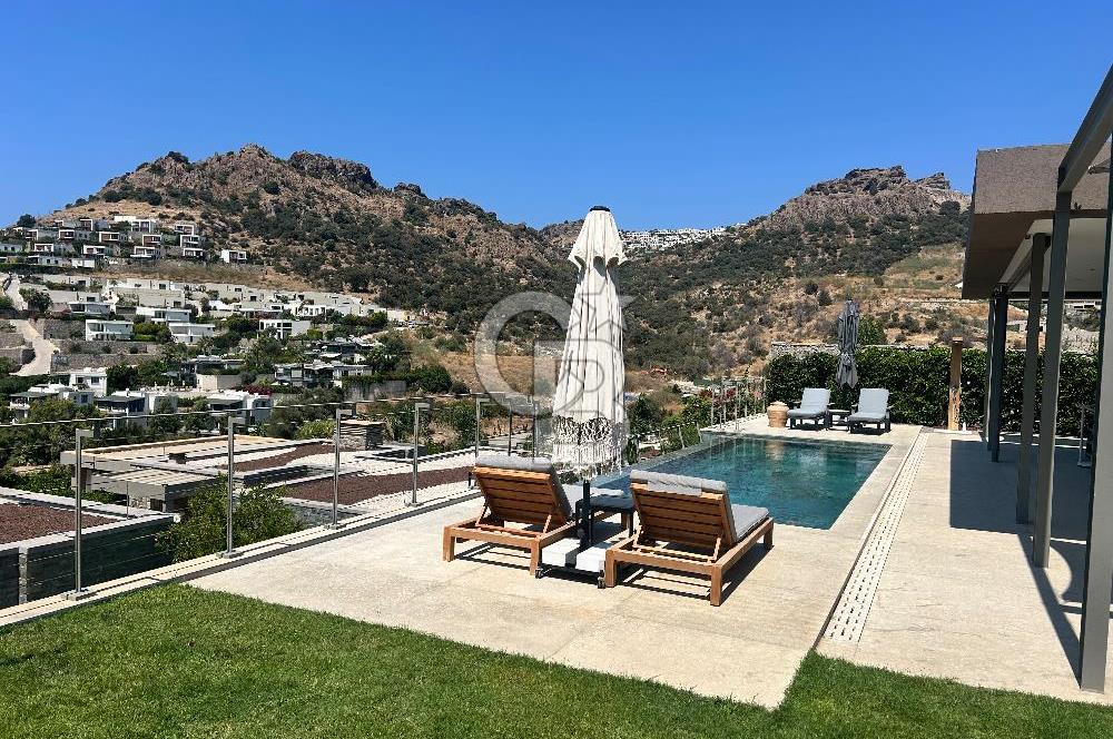 Yalıkavak SebaTaş Evler TekKat 4+1 Deniz Manzaralı Havuzlu Villa