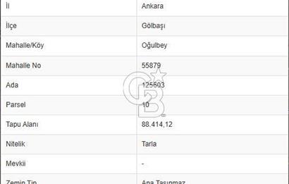 Beynam Ormanlarına Komşu 1/5000 İmar Planı İçerisinde Satılık 470 m2 Hisse