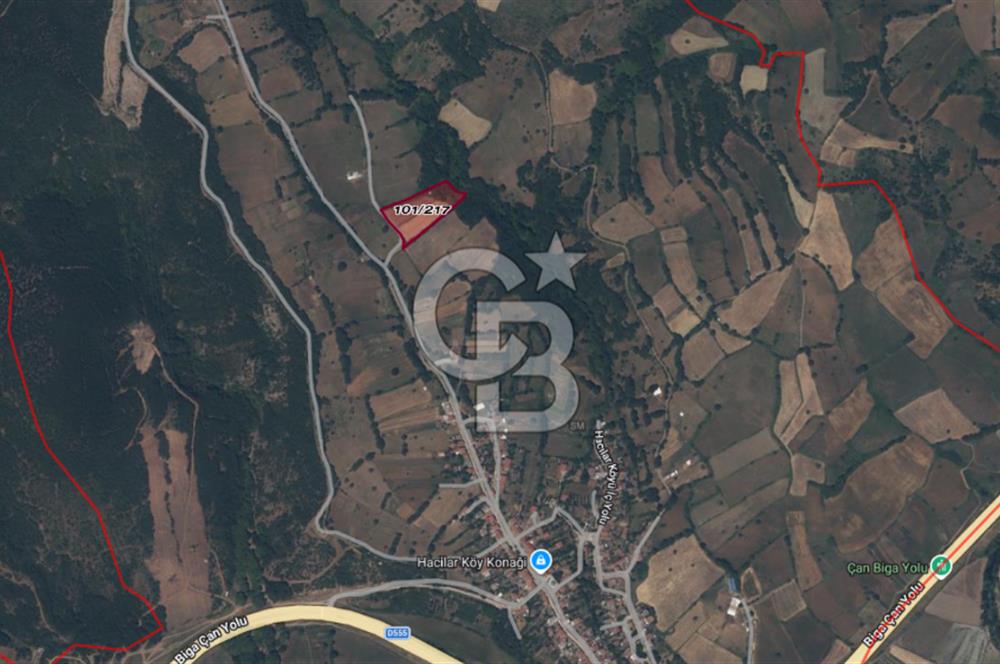 ÇAN HACILAR'DA KÖY YERLEŞİMİNE YAKIN 9.465 m² MÜSTAKİL TAPULU TARLA