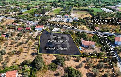 Datça Reşadiye'de İmar Sınırında 3.480 m² Bademlik