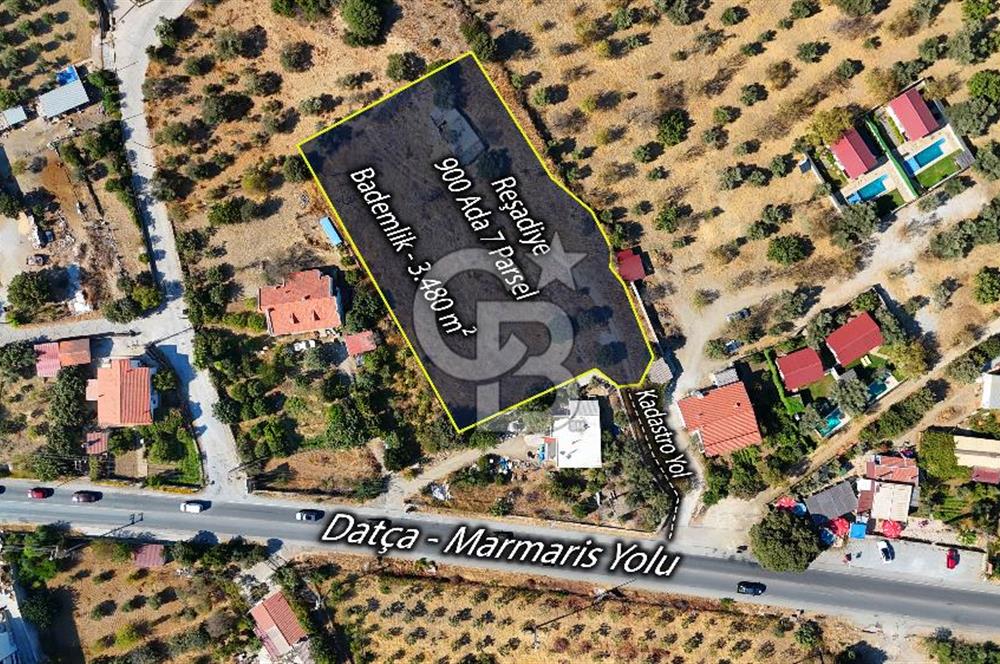 Datça Reşadiye'de İmar Sınırında 3.480 m² Bademlik