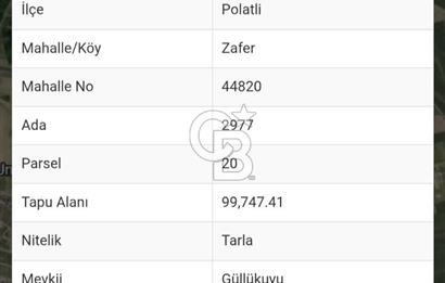Polatlı da 1000 lik imarı onaylanmış satılık arsa