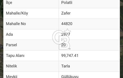 Polatlı da 1000 lik imarı onaylanmış satılık arsa