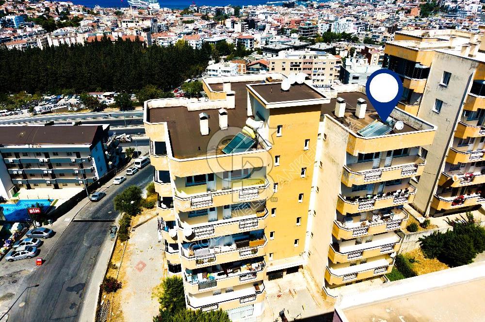 Kuşadası İkiçeşmelik te deniz manzaralı kiralık 2+1 daire