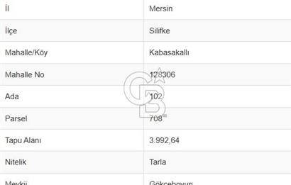 SİLİFKE KABASAKALLI'DA ANTALYA ÜZERİ SATILIK 3000 m² İMARLI ARSA