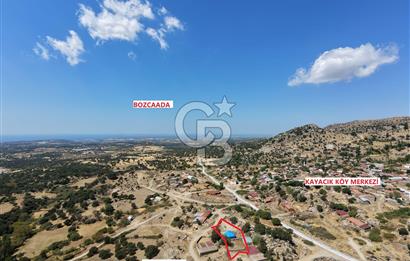 EZİNE KAYACIKTA BOZCAADA MANZARALI 1228 M2 AVLULU AĞİL NİTELİĞİNDE YAPI İZNİ ALINABİLİR FIRSAT ARAZİ