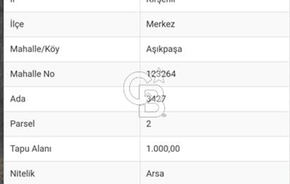Kırşehir Merkezde, Ulaşım Aksında ve Emniyet Müdürlüğü Yakınında Fırsat Arsa