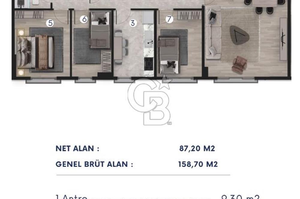 ALİBEYKÖYDE MODERN SİTE İÇİNDE SATILIK 3+1 DAİRE