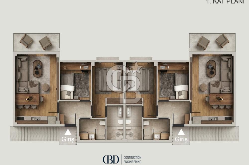 PROJEDEN SATILIK 2+1 LÜKS DAİRELER