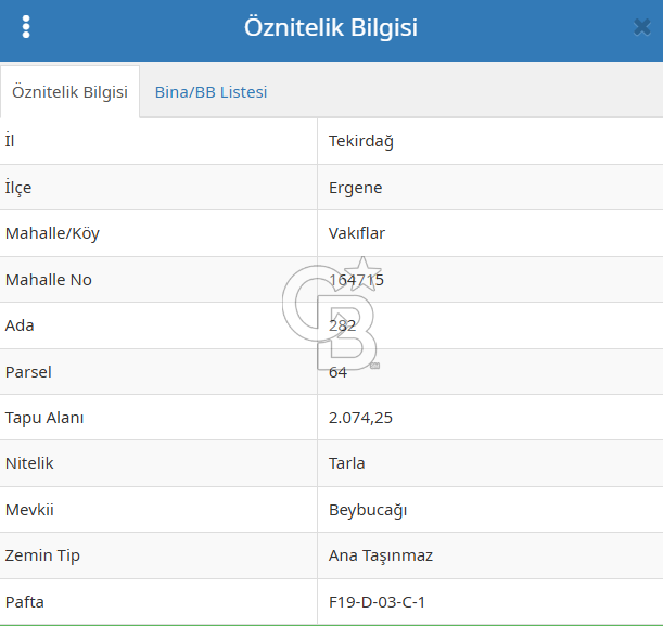 Tekirdağ Ergene Vakıflar'da Satılık Tarla