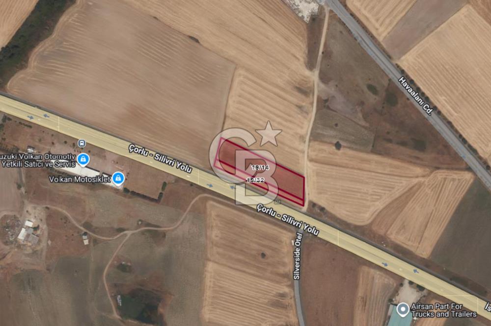 Tekirdağ Çorlu Seymen E-5 Cepheli 7.071 M² Satılık Tarla
