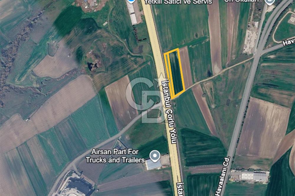 Tekirdağ Çorlu Seymen E-5 Cepheli 7.071 M² Satılık Tarla