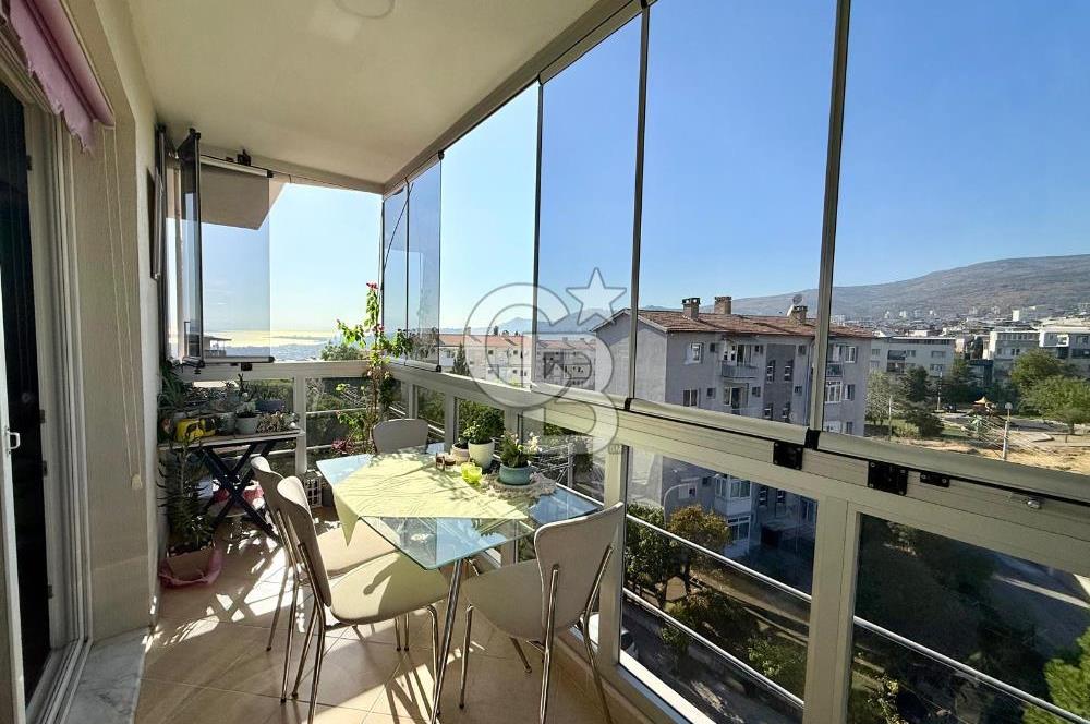 BORNOVA İNÖNÜ’DE DENİZ ve ŞEHİR MANZARALI | FULL TADİLATLI 3+1 SATILIK DAİRE 