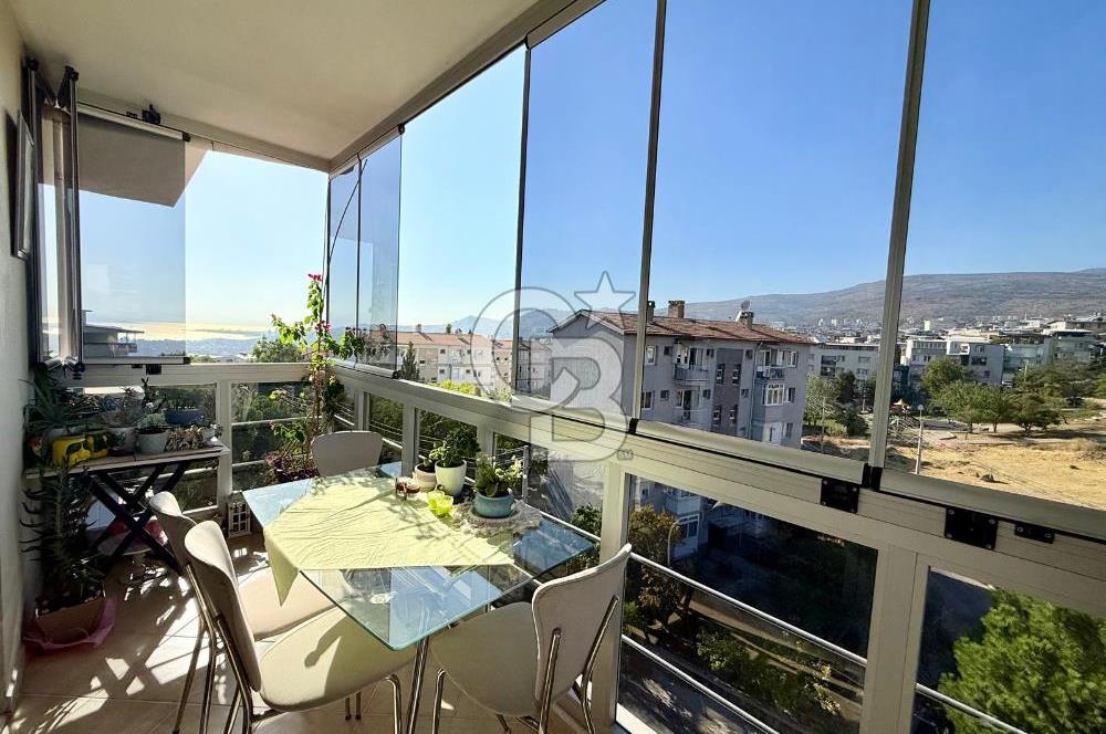 BORNOVA İNÖNÜ’DE DENİZ ve ŞEHİR MANZARALI | FULL TADİLATLI 3+1 SATILIK DAİRE 