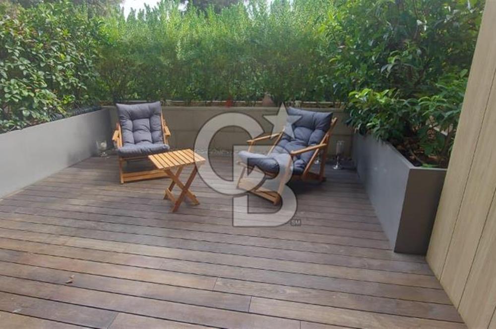 Folkart Time Sitesinde Bahçeli Eşyalı Kiralık 1+0 Stüdyo Daire