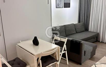 Folkart Time Sitesinde Bahçeli Eşyalı Kiralık 1+0 Stüdyo Daire