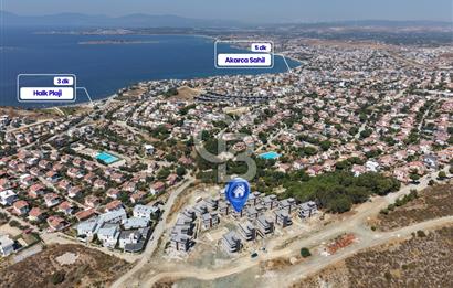 Seferihisar Akarca'da Deniz Manzaralı 4+2 Bahçe Dubleksi