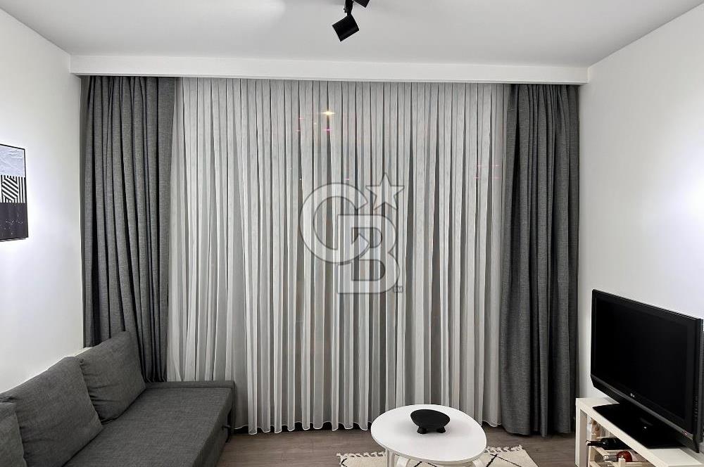 Folkart Time Sitesinde Bahçeli Eşyalı Kiralık 1+0 Stüdyo Daire