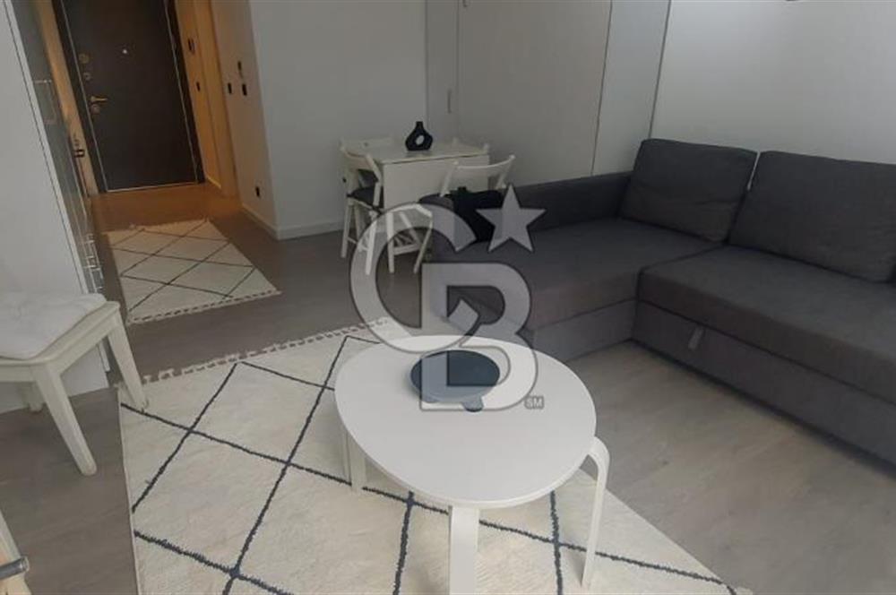 Folkart Time Sitesinde Bahçeli Eşyalı Kiralık 1+0 Stüdyo Daire