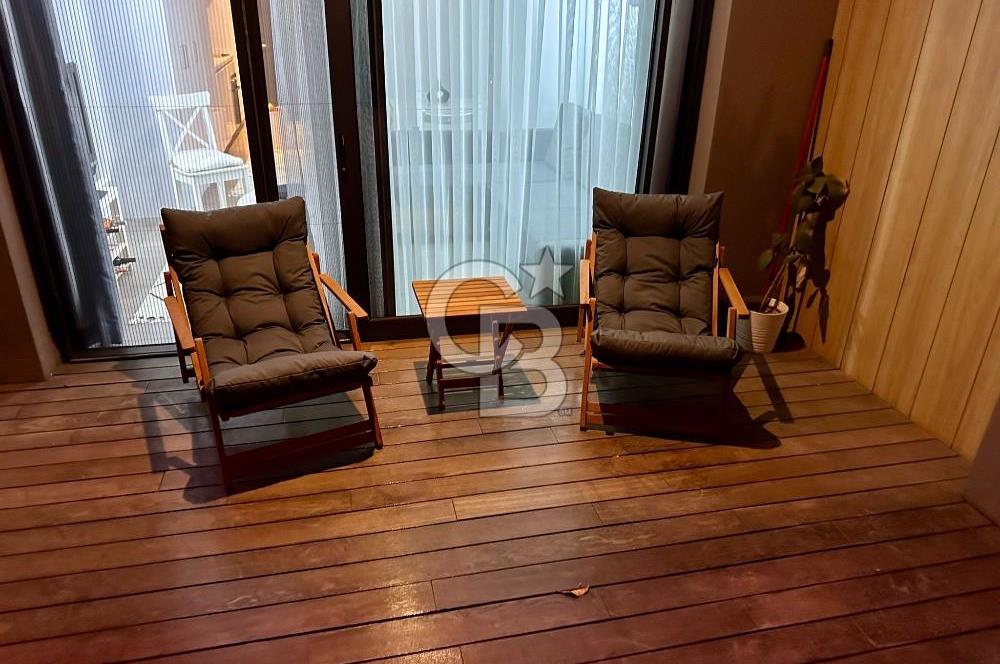 Folkart Time Sitesinde Bahçeli Eşyalı Kiralık 1+0 Stüdyo Daire