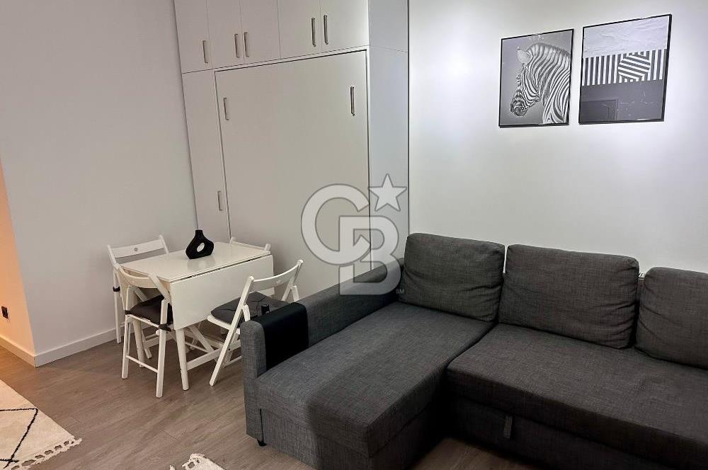 Folkart Time Sitesinde Bahçeli Eşyalı Kiralık 1+0 Stüdyo Daire