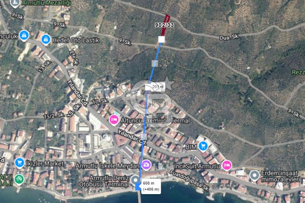 CB CLASS SATILIK KADASTRO YOLU MEVCUT ZEYTİNLİK YALOVA ARMUTLU