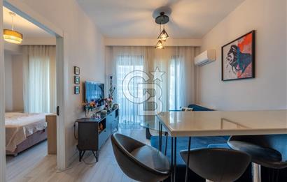 BORNOVA TRADE MARK Pİ SATILIK 1+1 LÜKS EŞYALI HAVUZ CEPHE