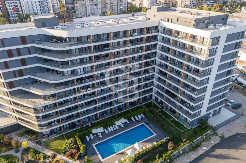 BORNOVA TRADE MARK Pİ SATILIK 1+1 LÜKS EŞYALI HAVUZ CEPHE